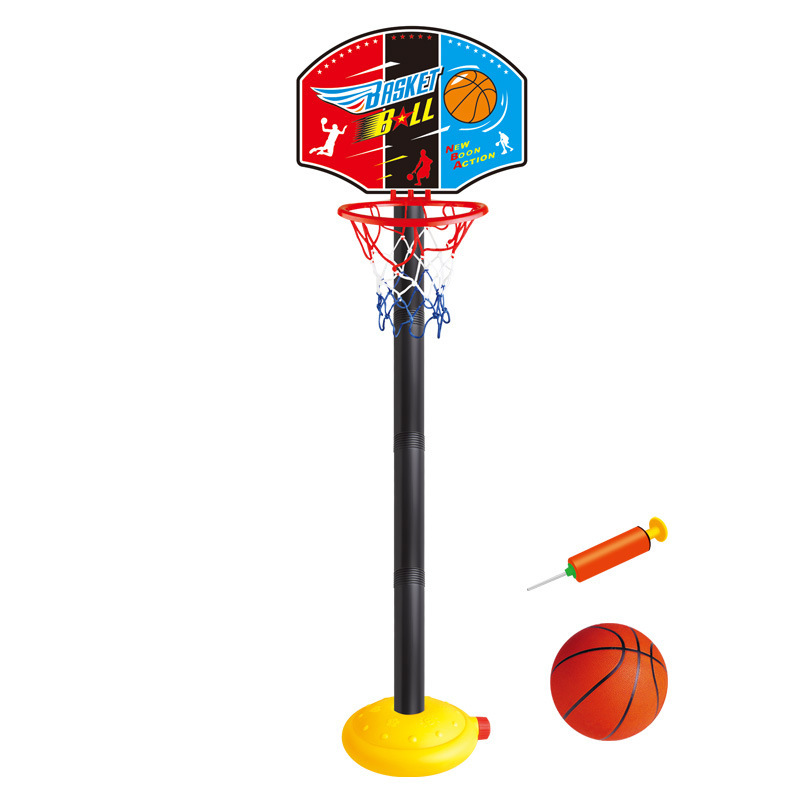 Pelota de baloncesto para niños de venta caliente transfronteriza juguetes niños deportes al aire libre deportes altura ajustable con bomba