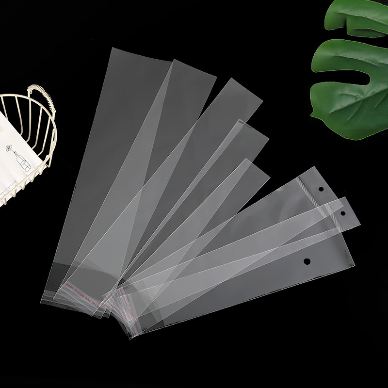 现货批发透明opp自封袋 不干胶饰品包装自封袋项链细长透明自粘袋