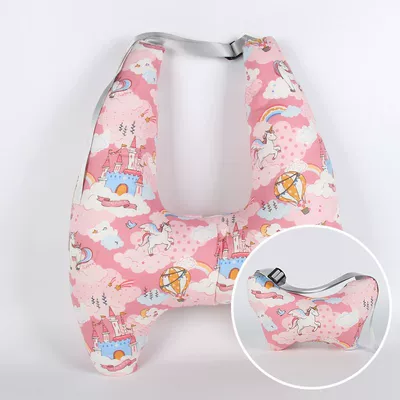 back seat, anti-neck strain, cute cartoon Headrest - fairy-tale-castle-neck-pillow-set-upgraded-to-2nd-generationu-shaped-support-independent-inner-liner