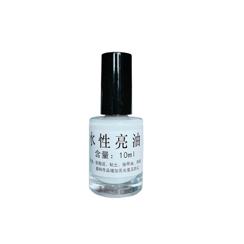 Glossy Oil Soft Clay Modeling Clay Surface Polishing Dustproof Water-based Glossy Acrylic Art Nail Polish Sealing Layer Enhancement 10ml