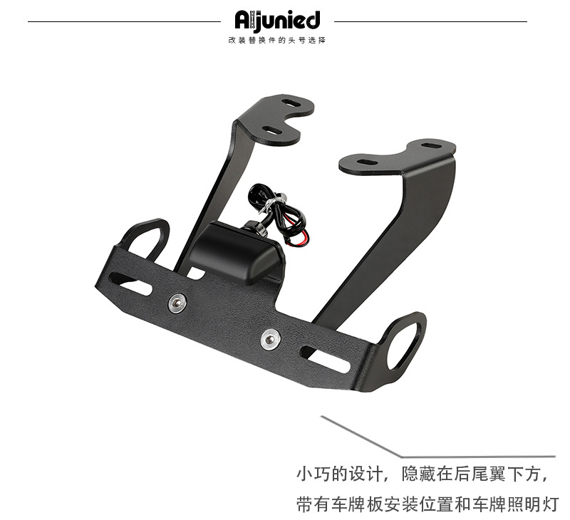 Suitable for Yamaha Mt-09 Fz-09 Motorcycle Rear Wing License Plate Holder Rear Fender License Plate Eliminator