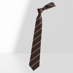 Brown Vintage Striped Tie Women's Japanese Style JK College Style Lazy Free Shirt Accessories Brown Hand Tie