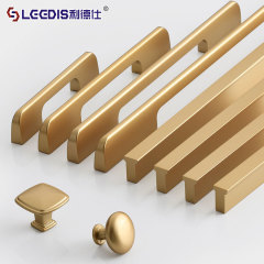 Factory direct sales modern simple aluminum alloy door handle American black shoe cabinet wardrobe cabinet extended cabinet door handle