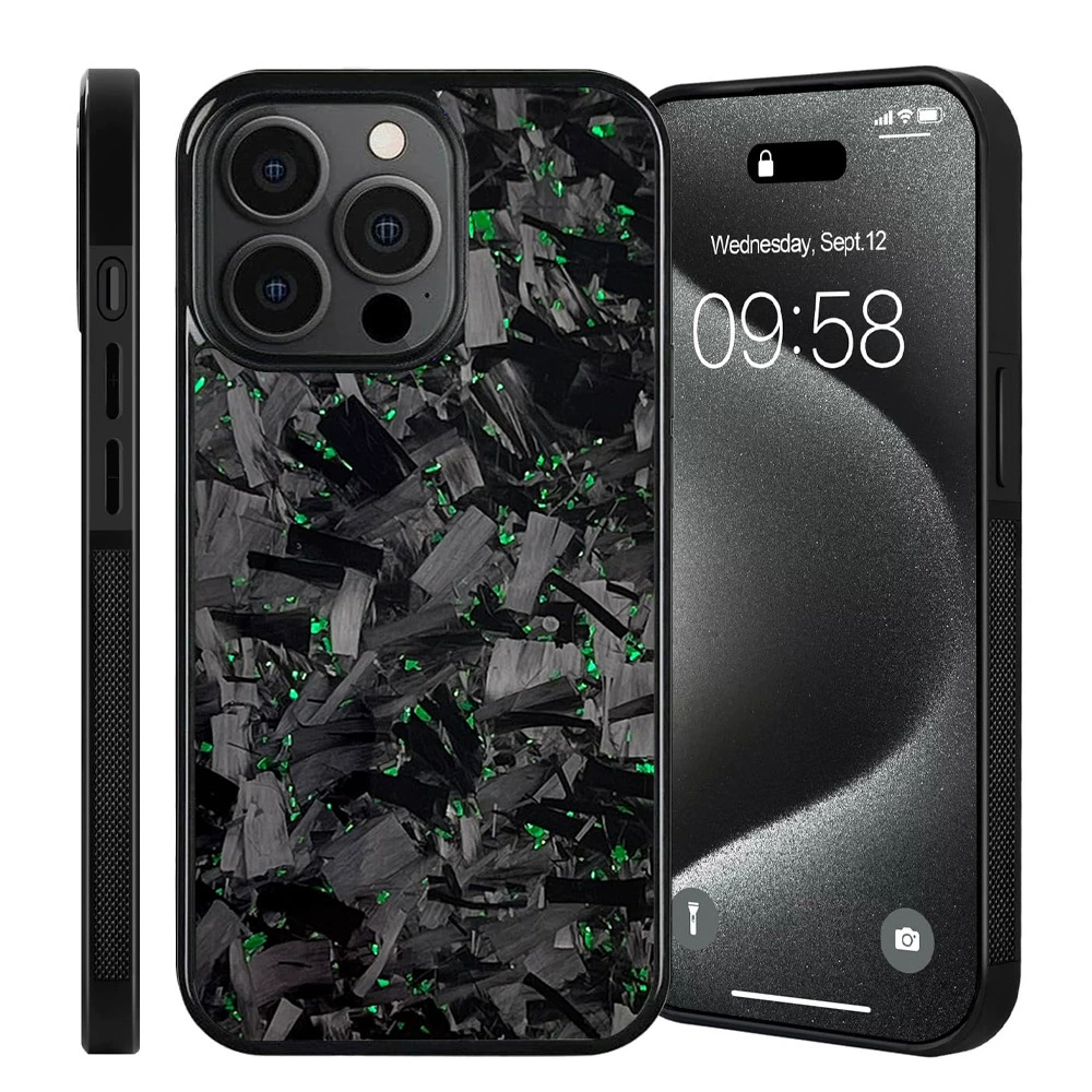Защитный чехол для телефона (Apple) для серий iPhone 12–16, стиль карбонового волокна, магнитный и немагнитный