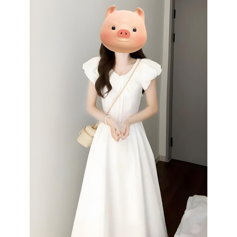 First Love, Pure and Beautiful White Dress for Women, Summer Elegant New Style, This Year's Popular Hot Style Petite Long Dress