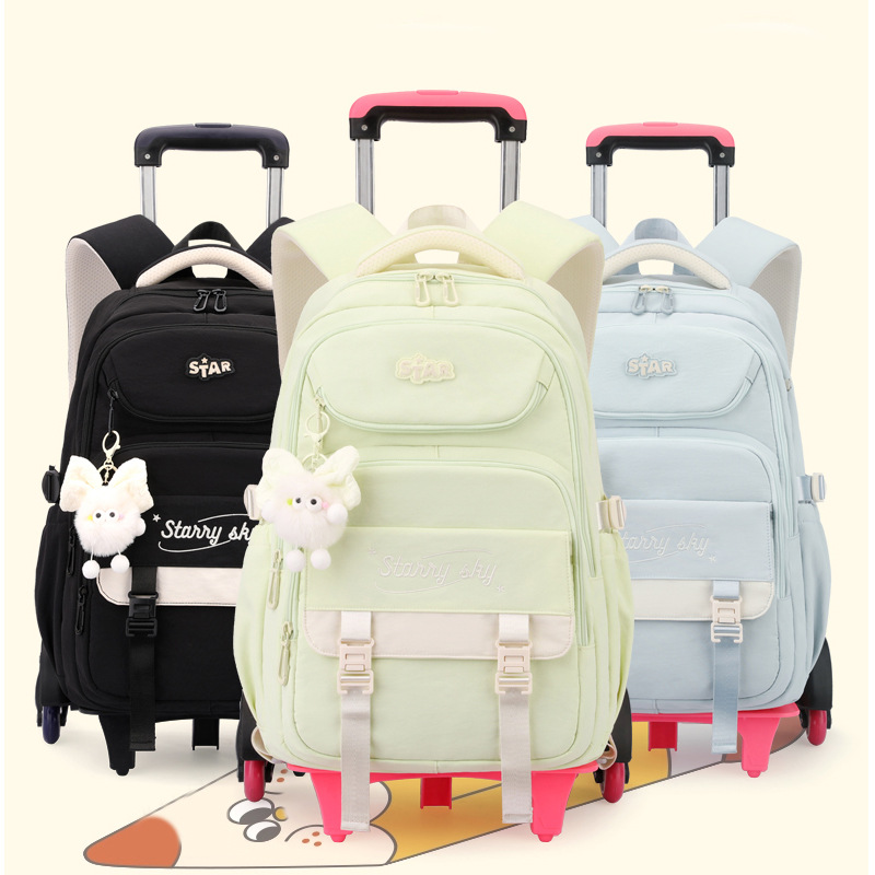 Mochila de pescado natural 3 - 6 grados de moda de alta capacidad mochila de estudiantes de secundaria escalera ligera caja de tracción