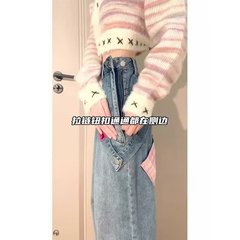 2025春夏の新型サイドファスナーのストレートジーンズ