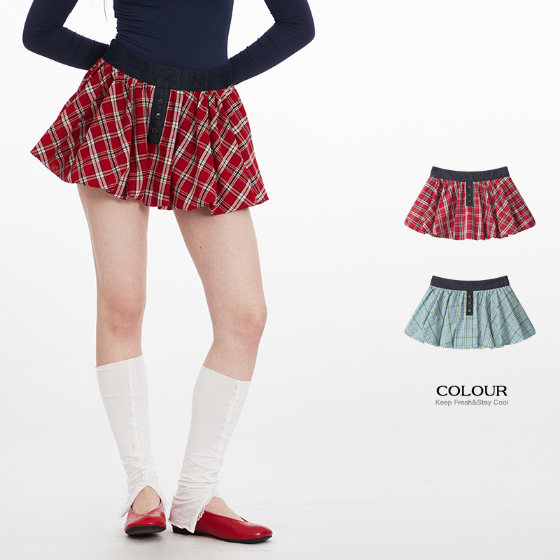 HeyHenry American Retro Pleated Skirt Women's Summer New High-end Hot Girl Style Hip Skirt