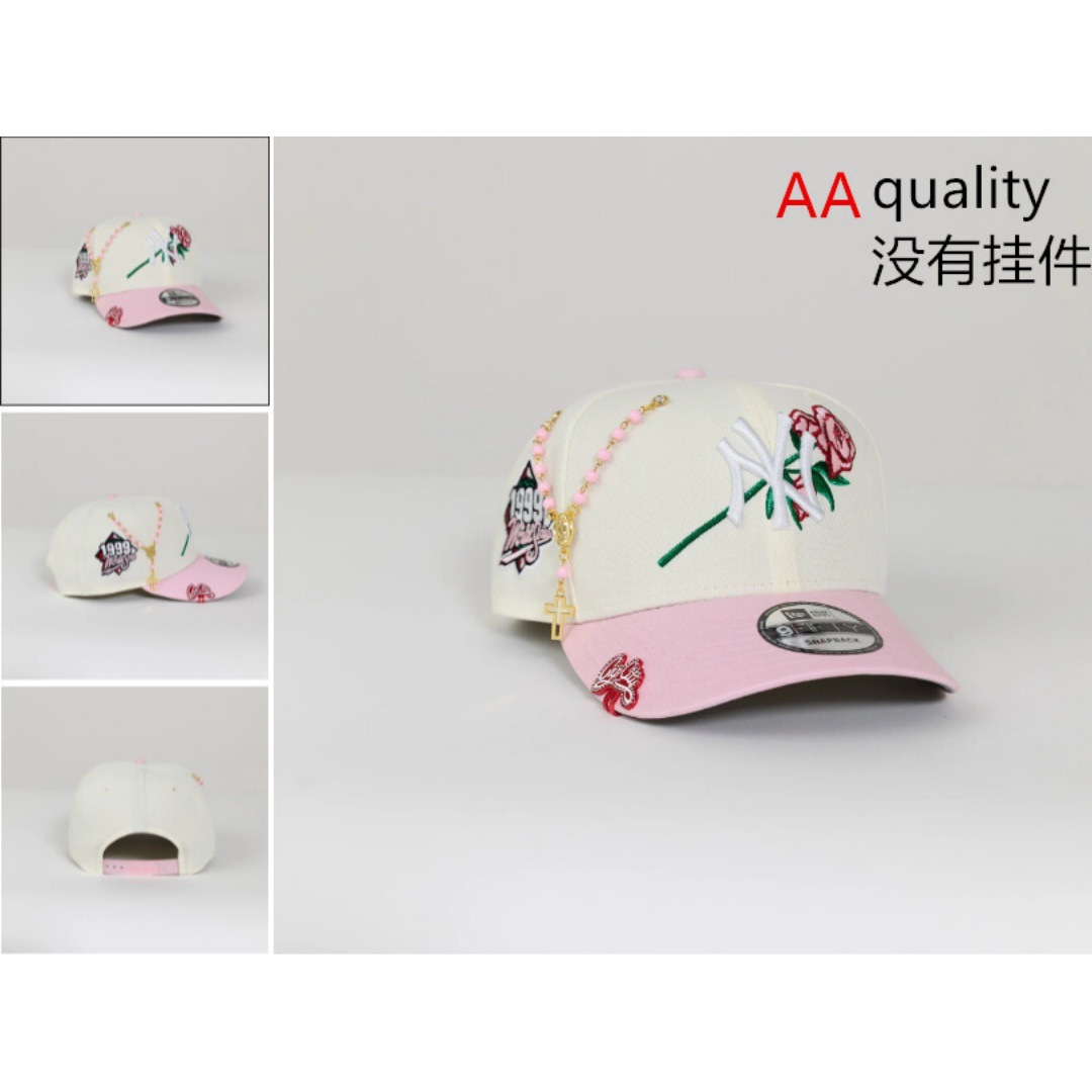 Comercio exterior transfronterizo al por mayor 2026 AA gorra de boca de pato bordado tridimensional ajustable gorra de hip-hop Yankees Dodgers