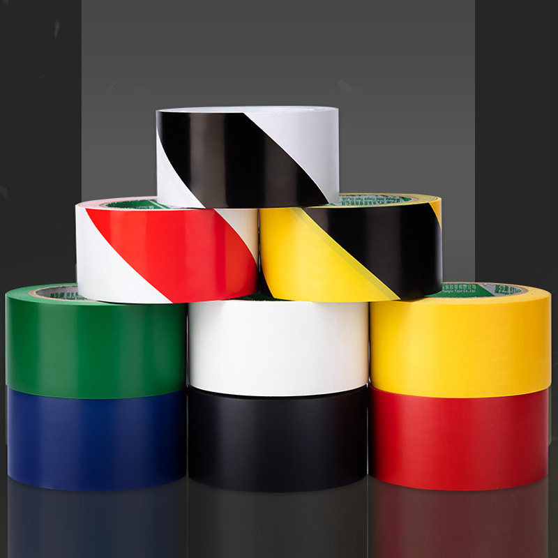警示胶带黄黑安全地面标贴消防警戒隔离划线PVC地板斑马线胶带