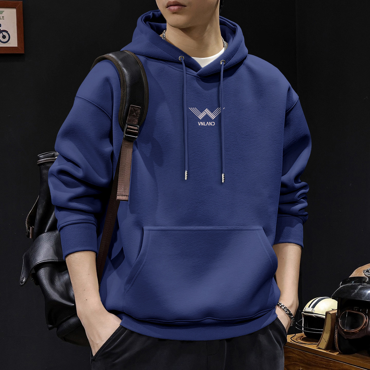 Azul escondido con sudadera normal - 782