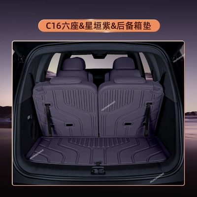 Trunk Mat: Trunk Mat Semi-Enclosed 26 - six-seats-xingheng-purple-main-trunk-cushion-backrest-cushion-leapmoon-c16