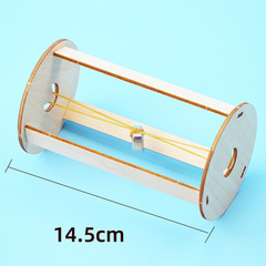 Hooke's Law Roller for Primary School Students Science and Technology Small Project Wooden Handmade DIY Physics Science Experiment Materials