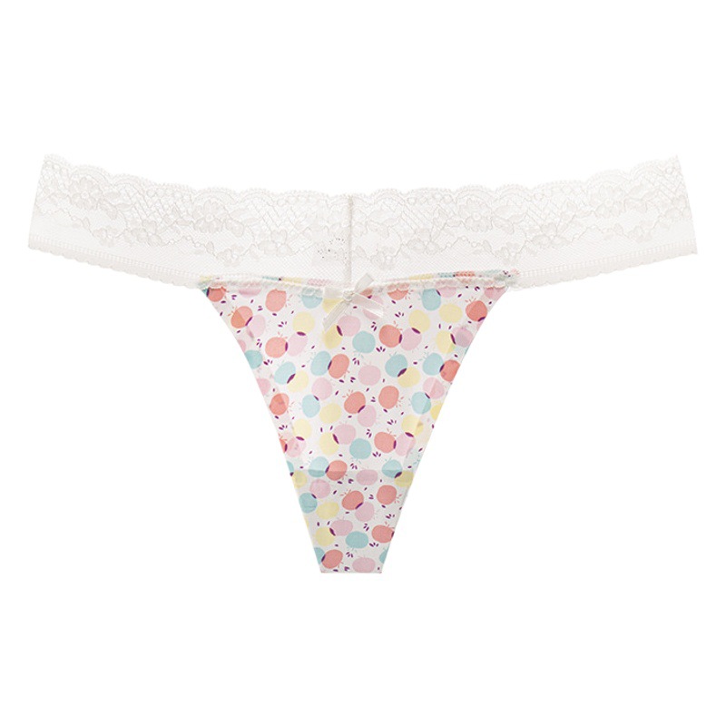 New lace briefs transparent low waist ladies underwear thong printed sexy underwear factory direct sales