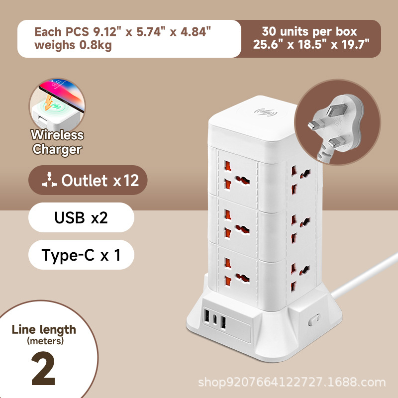 Especificación británica-2 metros-3 capas/USB/carga inalámbrica