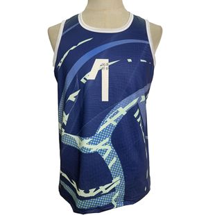 Quick-Drying Sleeveless Advertising Shirt Sports Marathon Running Event Clothing Digital Full-Print Full-Body Sublimation Vest T-Shirt