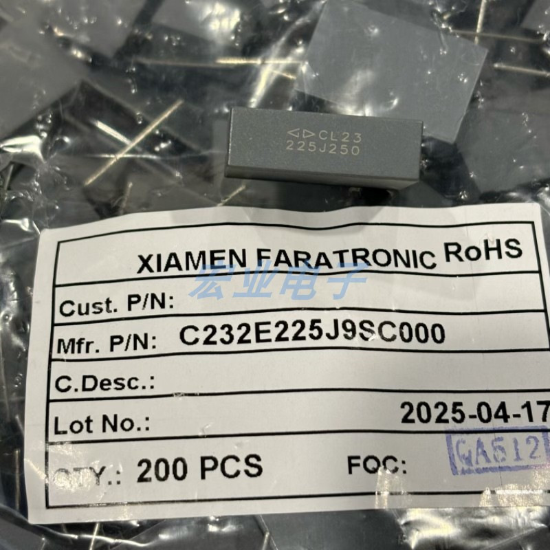 法拉C232A225K9 C232E225J9 C232J472J 100V 250V 630V 2.2U 4.7