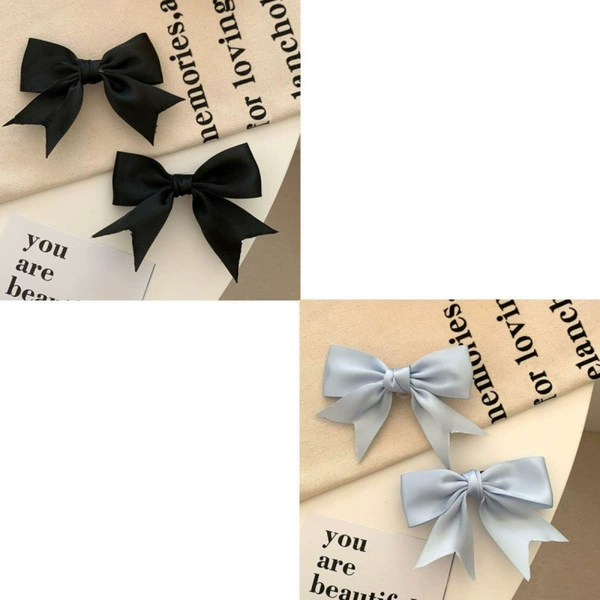 Black blue hairgrip, set