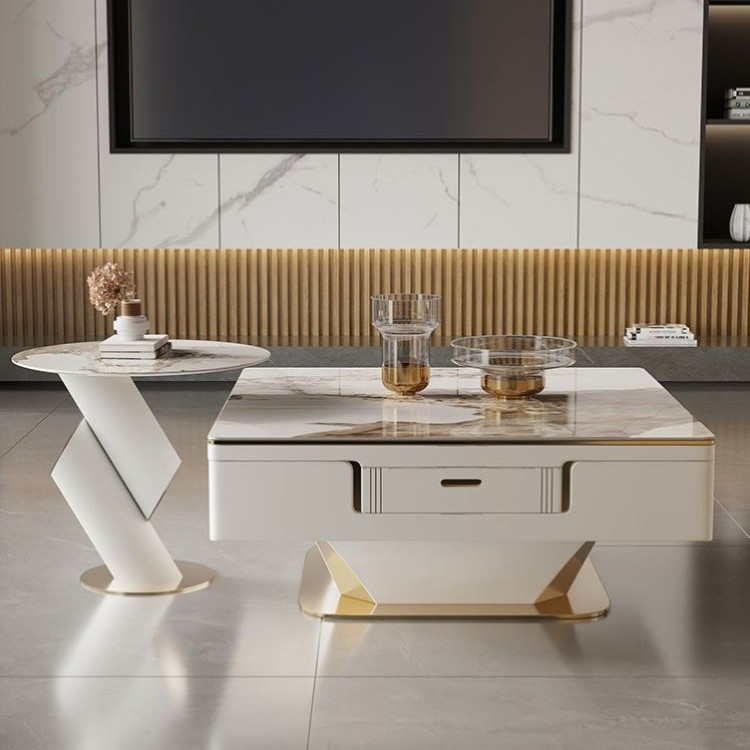 Mesa de centro, elevador, máquina de mahjong, mesa de comedor, todo en uno, hogar automático, lujo ligero, comida de placa de roca de Pandora moderna de alta gama