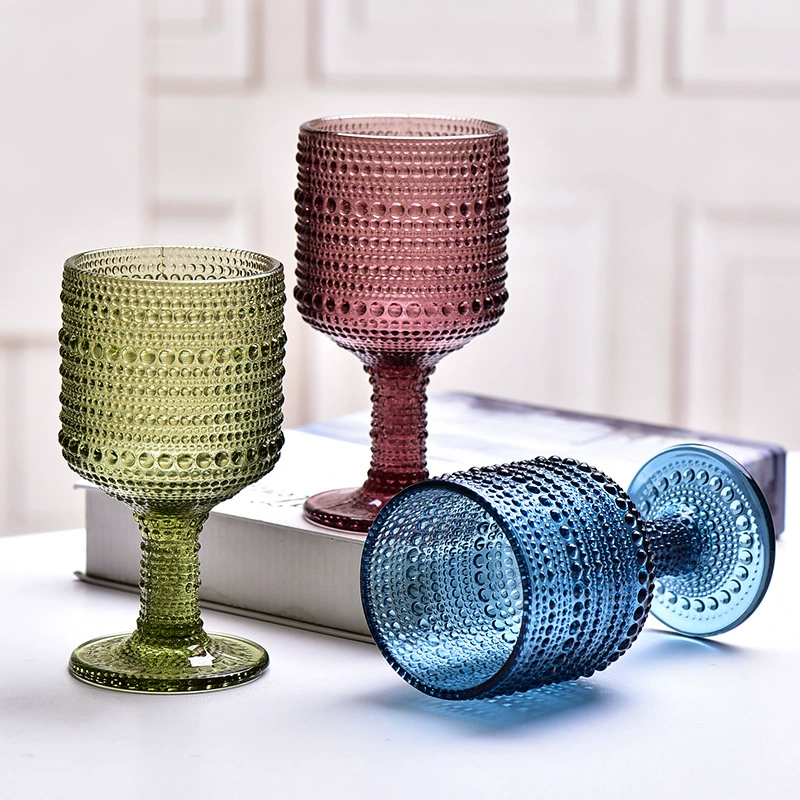 Бессвинцовый креативный утолщение цветного стекла для дома минималистский ретро-стиль волны точит стакан для воды бокал для вина набор оптом