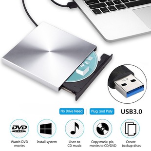 USB3.0 aluminum alloy external DVD drive recorder ultra-thin portable CD-ROM player disc Universal