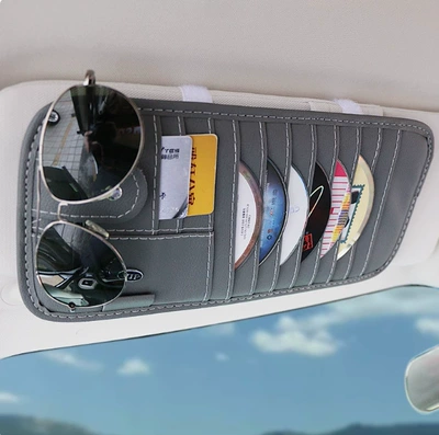 Car CD Clip Sun Visor Multimediya və saxlama aksesuarları - mysterious-gray-upgraded-glasses-position