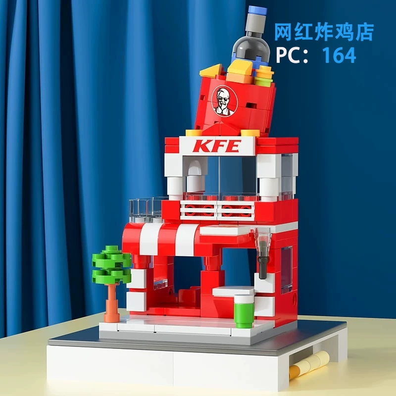 Строительная игрушка (Lego) детский мини-конструктор, темы еды, улица и город, 1 388–1 439 шт.