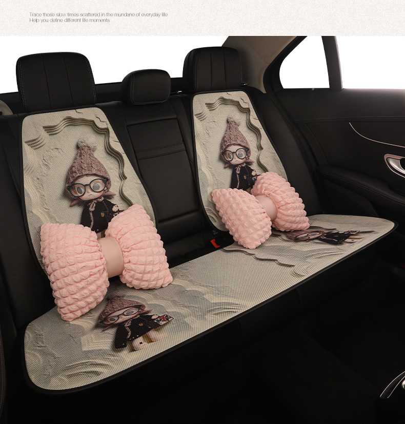 Car Seat Cushion for All Seasons, Cute Seat Cushion, Summer Car Cushion, Seat Cover Half-Pack, 2026 New Model Rear Seat Cover for Women