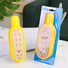 一体成形安全门插座抗摔防爆06厚铜片插板畅销十一孔无线插排