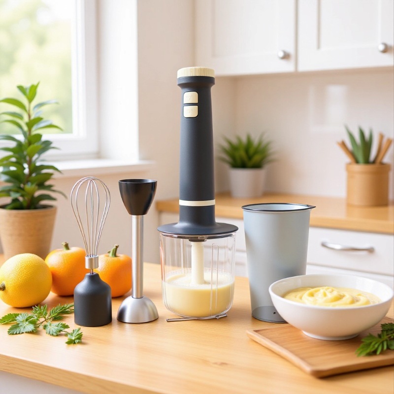 Cross-Border European and American Handheld Cooking Machine Multi-Functional 5-in-1 Mixing Meat and Egg Beater Household Small Baby L Food Supplement