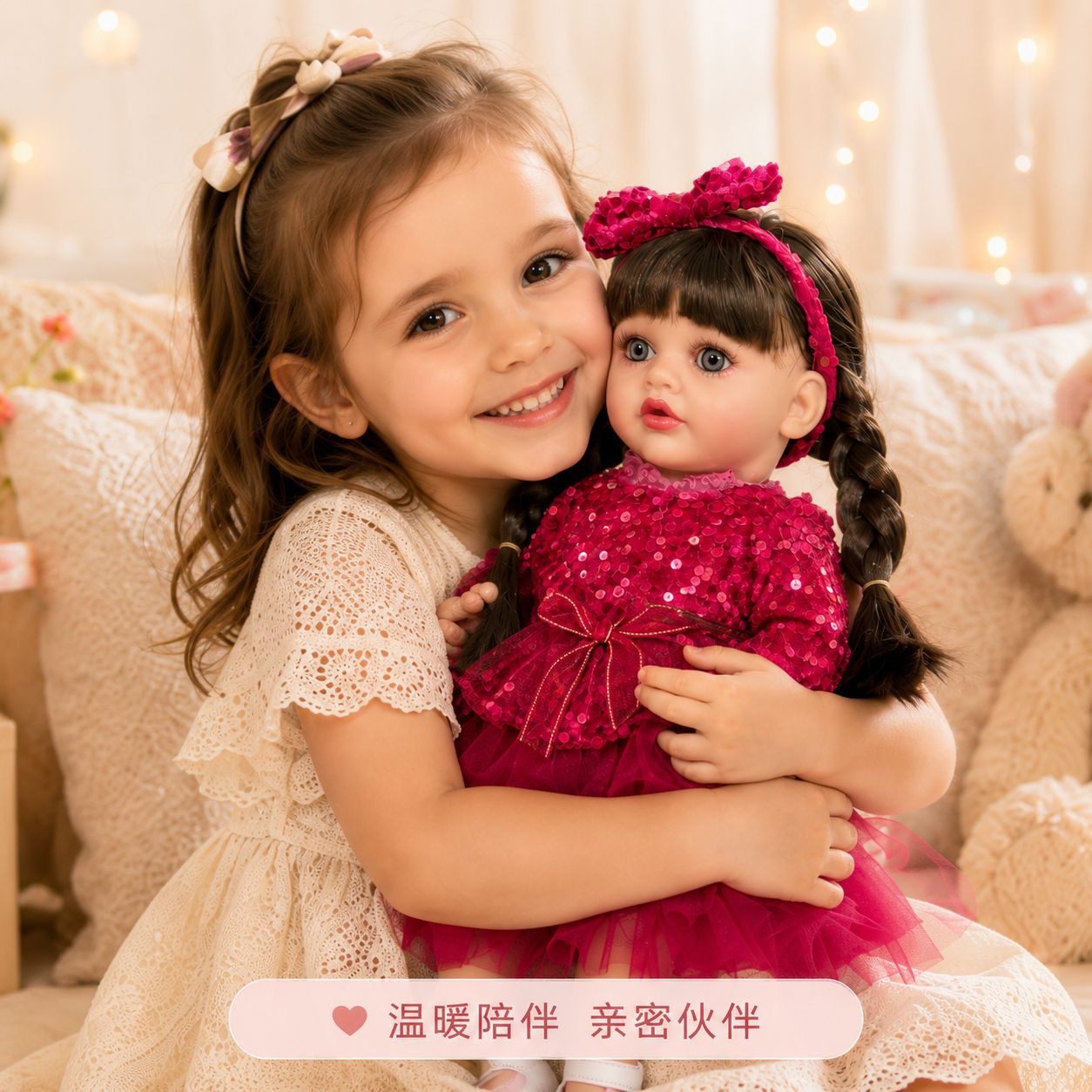 Muñeca Reborn Interactiva con Sensor Inteligente 40cm de Vinilo Multilingüe