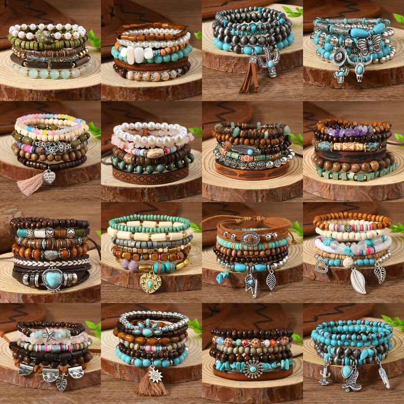 Temxiyin Cross-Border European and American Women's Bracelets, Personalized Stacking Bohemian Style Bracelets, Jewelry Manufacturers Wholesale