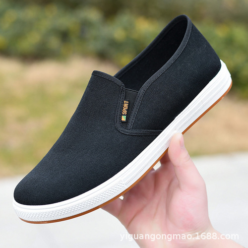 Old Beijing Cotton Shoes Canvas Shoes Spring and Autumn Single Shoes Mid Waterproof Durable Dad Shoes Lightweight Breathable Soft Sole
