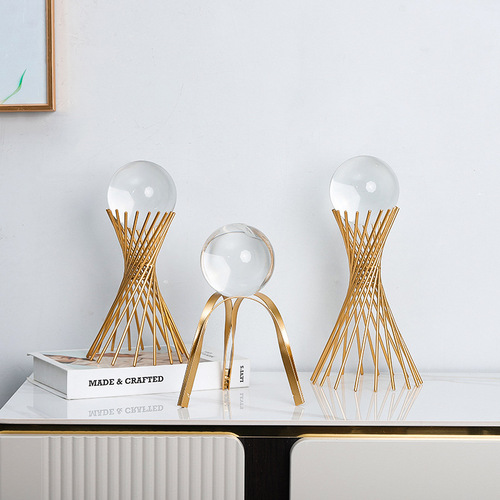 Nordic light luxury crystal ball ornaments creative home model room living room TV cabinet office desktop decoration wholesale