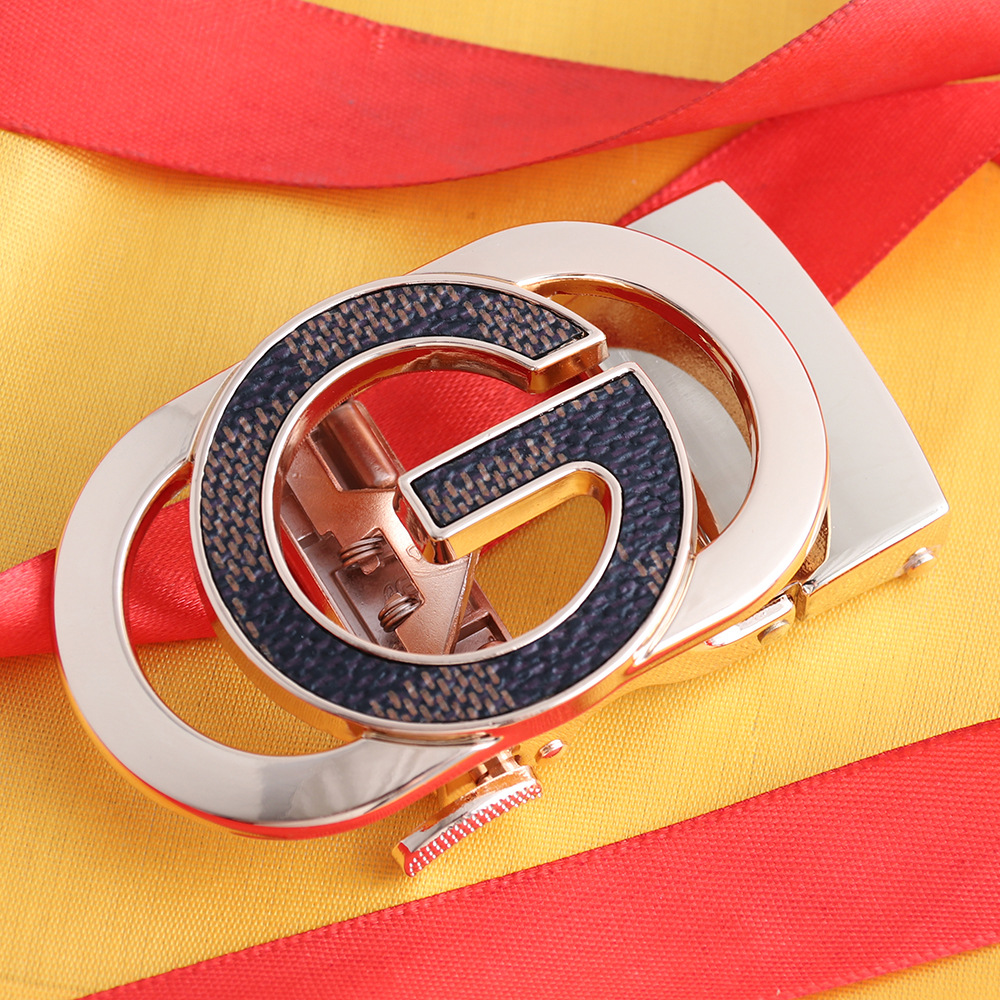 Hongsheng hebilla de fábrica hebilla automática cinturón de cuero cabeza de aleación hebilla de cinturón cabeza hebilla de parche a cuadros