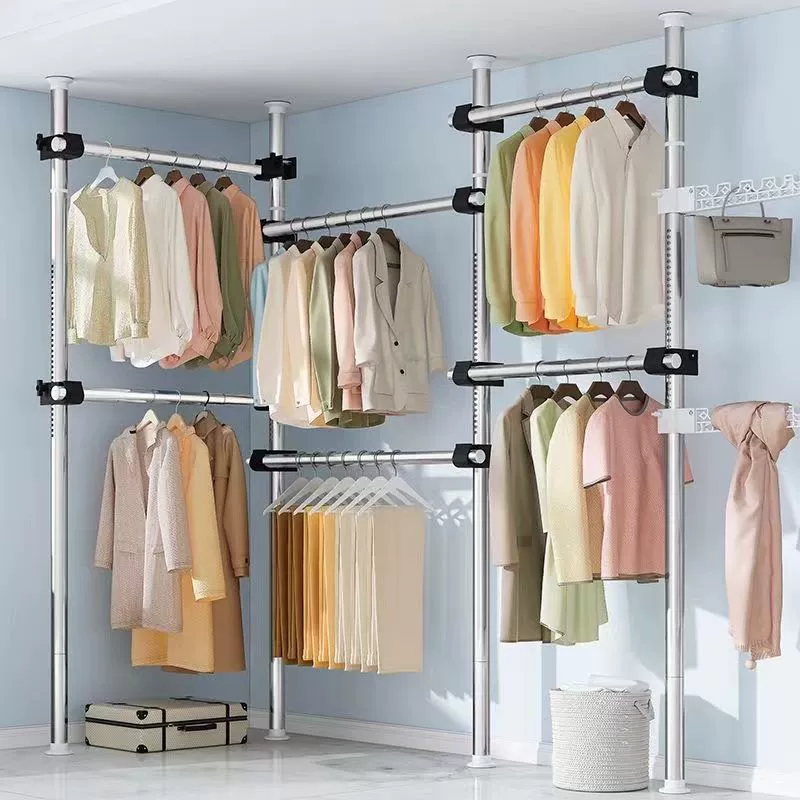 Вешалка для одежды от пола до потолка, напольная комбинированная сушилка для одежды, вешалка для одежды в спальне, телескопическая сушилка для одежды, крутая вешалка для одежды и шляп