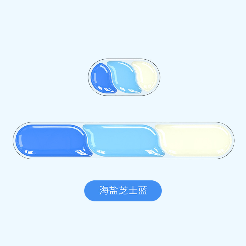 夏さわやかなクリスタル透明マウスパッド透明リストパッドシリコンマウスパッドオフィスキーボードパッドクロスボーダーホットスタイル|undefined