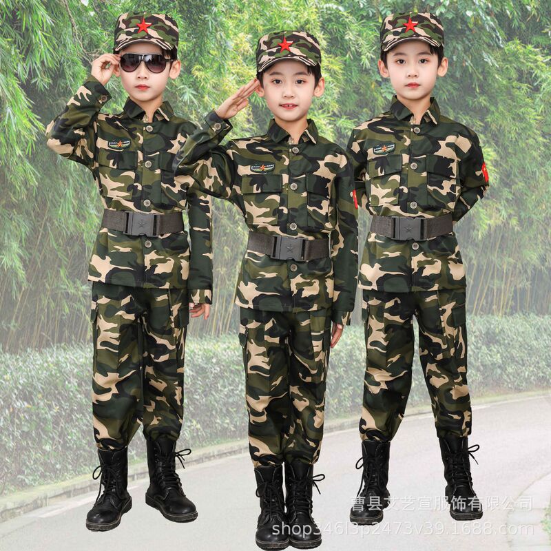 Camouflage Uniforms for Primary and Secondary School Students, Children's Suits, Military Training Uniforms, Kindergarten Children's Performance Group Costumes, Essential for Summer Military Training Camouflage Uniforms for Primary and Secondary School Students, Children's Suits, Military Training Uniforms, Kindergarten Children's Performance Group Costumes, Essential for Summer Military Training