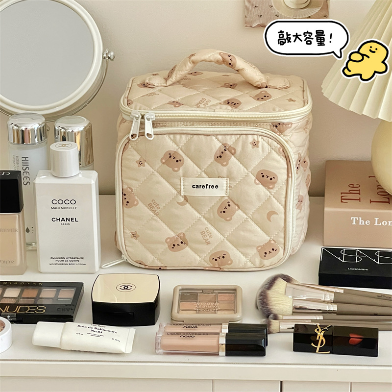 2025 nuevo estilo para llevar bolsa de cosméticos de partición portátil bolsa de almacenamiento portátil impermeable de gran capacidad bolsa de lavado