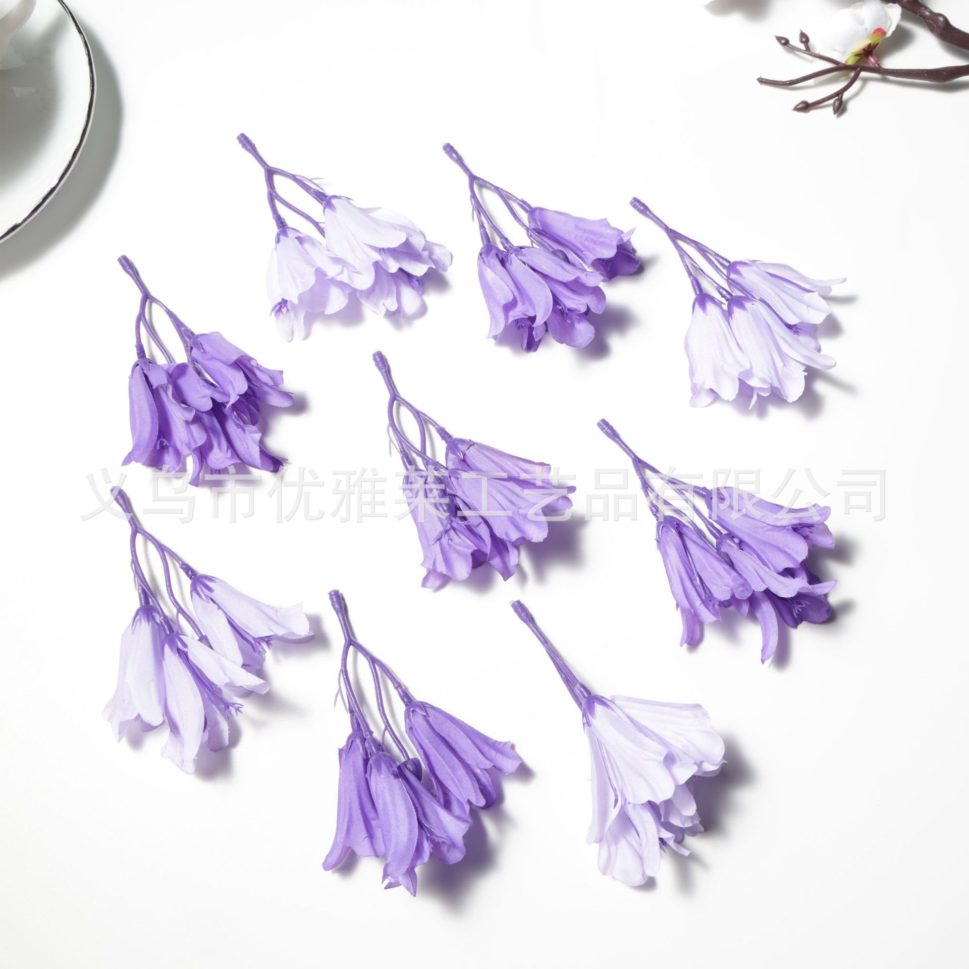 Imitation Jacaranda Flower Head Wedding Decoration Decorative Silk Flower Jacaranda Flower Head Artificial Garland Making Handmade Materials