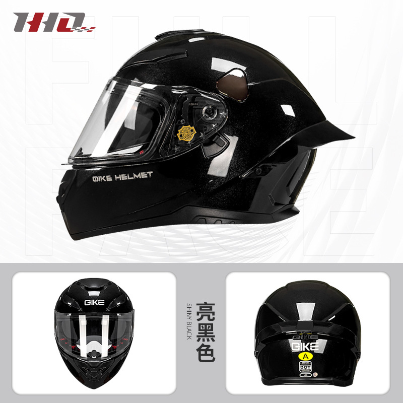 Nuevo casco de motocicleta transfronterizo de cuatro estaciones universal para hombres y mujeres locomotora doble lente casco completo al por mayor certificación 3C DOT