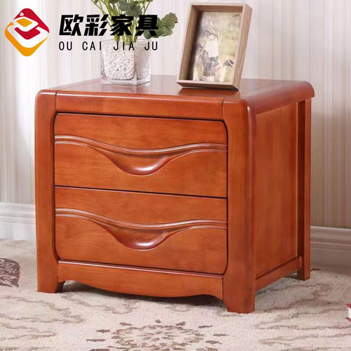 Solid Wood Bedside Table Economic Modern Minimalist Smiling Direct Sale Thickened Version Dorm Bedroom Home Storage Cabinet
