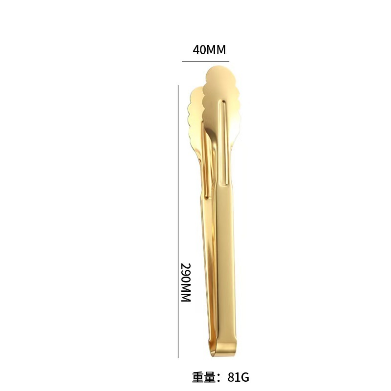 不锈钢梅花夹家用食物夹子厨房餐厅烘焙面包夹多功能烤肉夹牛排夹|undefined