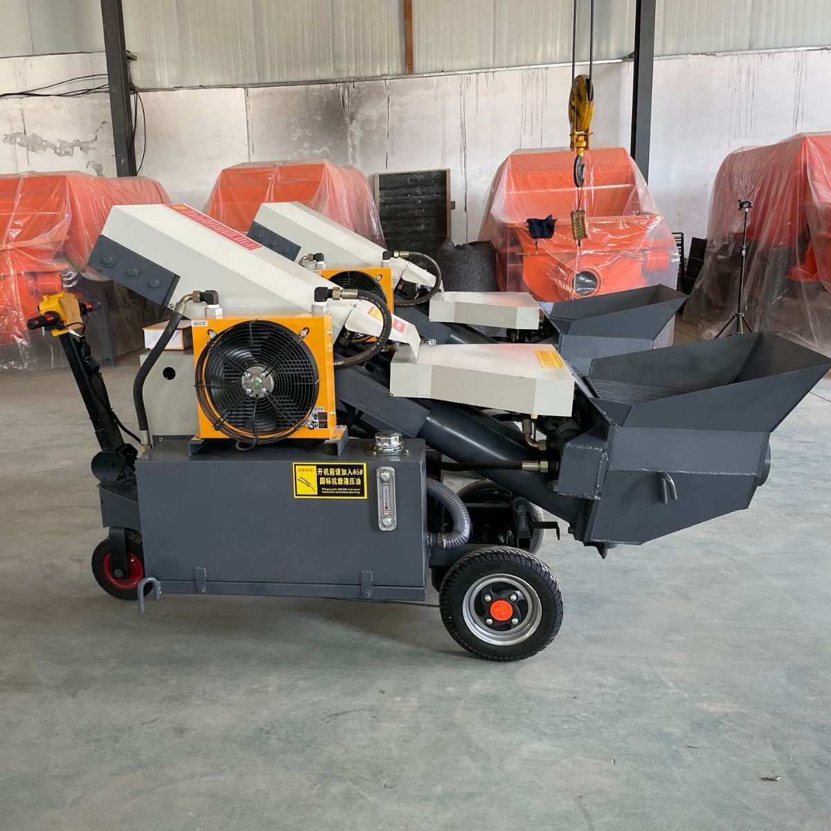 批发大颗粒混凝土二次结构输送泵上料机 细石混凝土斜式构造柱泵