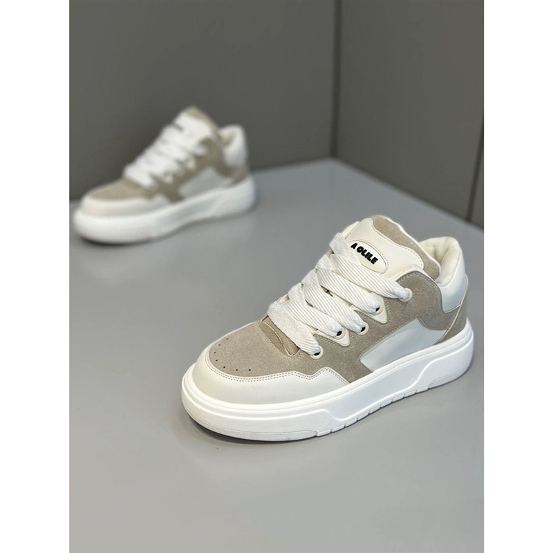 Men's Shoes 2023 New Autum Dad Shoes Thick-Soled Large Tongue Casual Shoes Versatile White Shoes European Station Shoes Bc