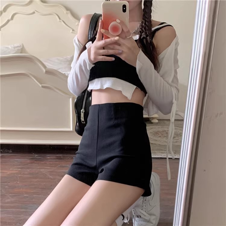 打底短裤女小黑裤女裤春夏可外穿紧身弹力热裤高腰防走光安全裤潮|undefined