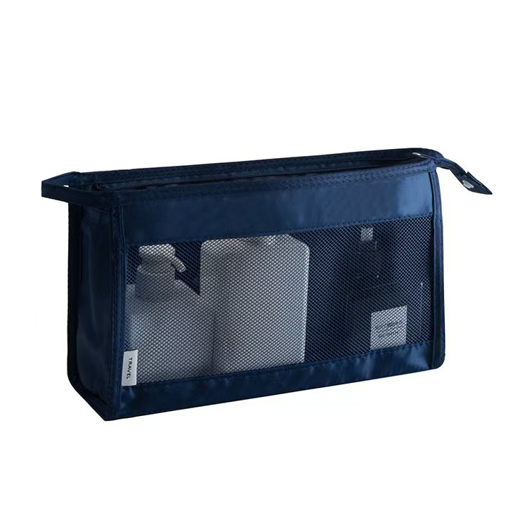 Bolsa de maquillaje de celebridad en línea Twill portátil coreano simple bolsas de lavado de corazón de niña de gran capacidad bolsas de maquillaje de hombre gancho bolsa