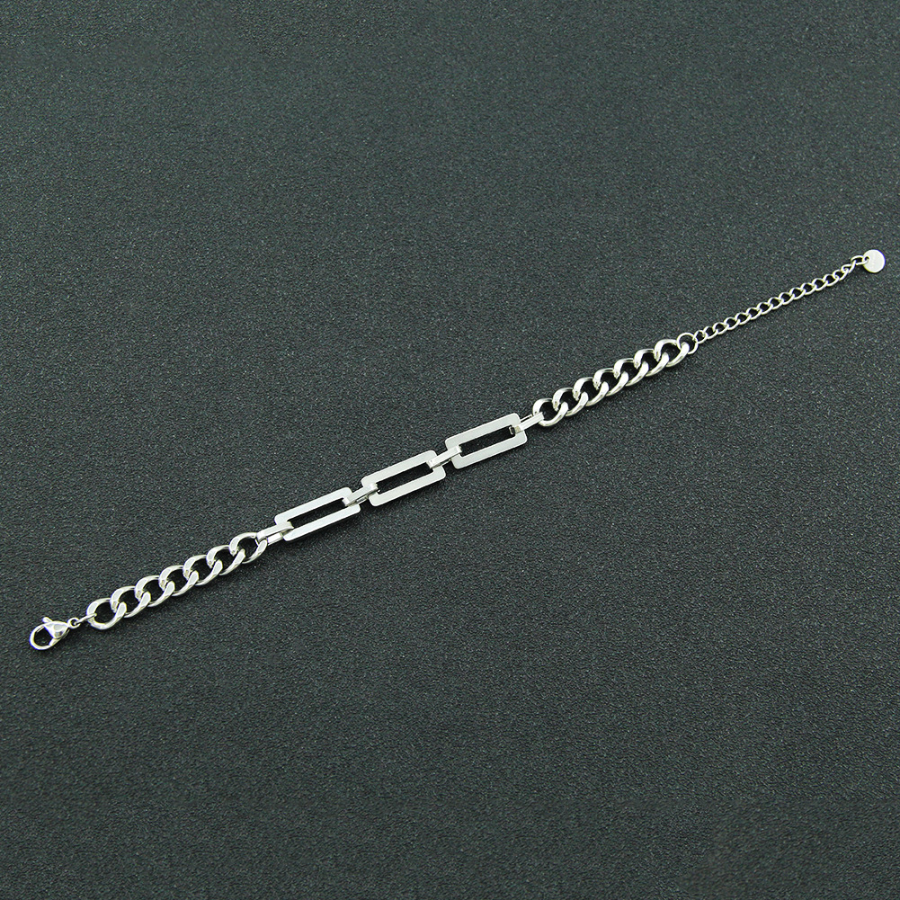 1 Piece Simple Style Solid Color Titanium Steel Polishing Unisex Bracelets