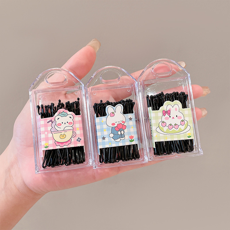 Clip negro de una palabra, clip para el cabello roto, clip lateral, tarjeta lateral, niño, adulto, niño, cabello, clip invisible, flequillo, horquilla