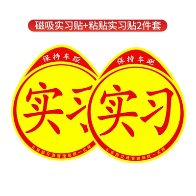 Car Internship Sign Sticker for Female Drivers on the Road, Strong Magnetic Suction Internship Sticker, Uniform Decorative Sticker, Internship Badge (Other Automotive Exterior Supplies) - magnetic-warning-stickers-internship-stickers-free-internship-stickers